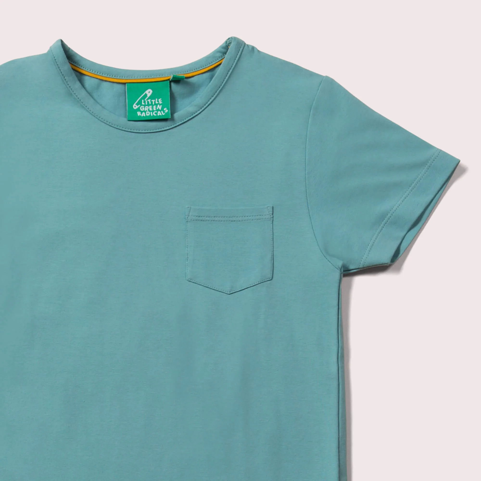 Sky Blue Organic Pocket Short Sleeve T-Shirt
