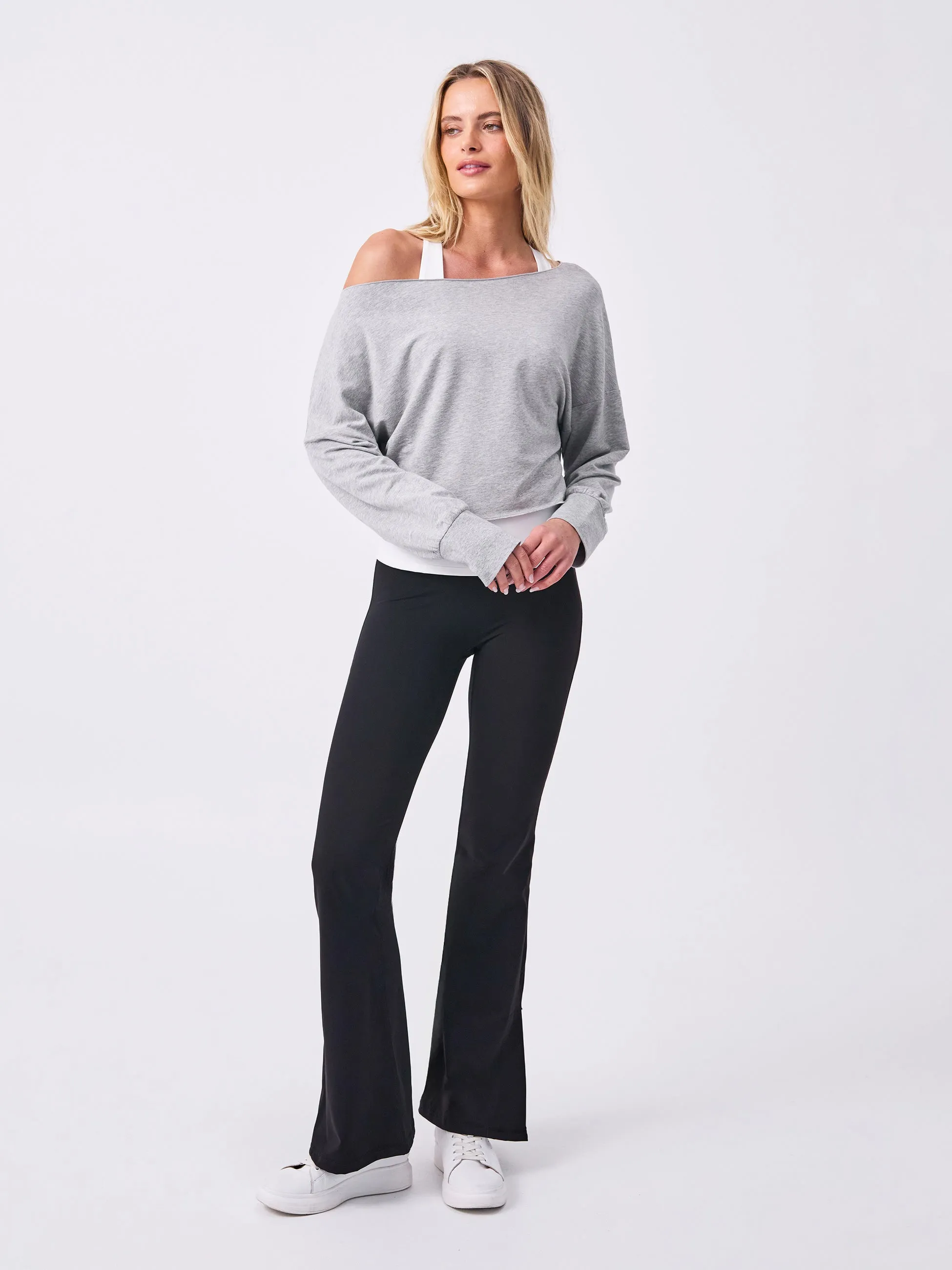 Soft Touch Flare Legging - Black