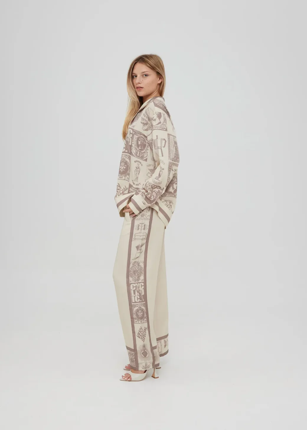 SOMETHING VERY SPECIAL MSG Grid Suzy Pants - Oat Milk