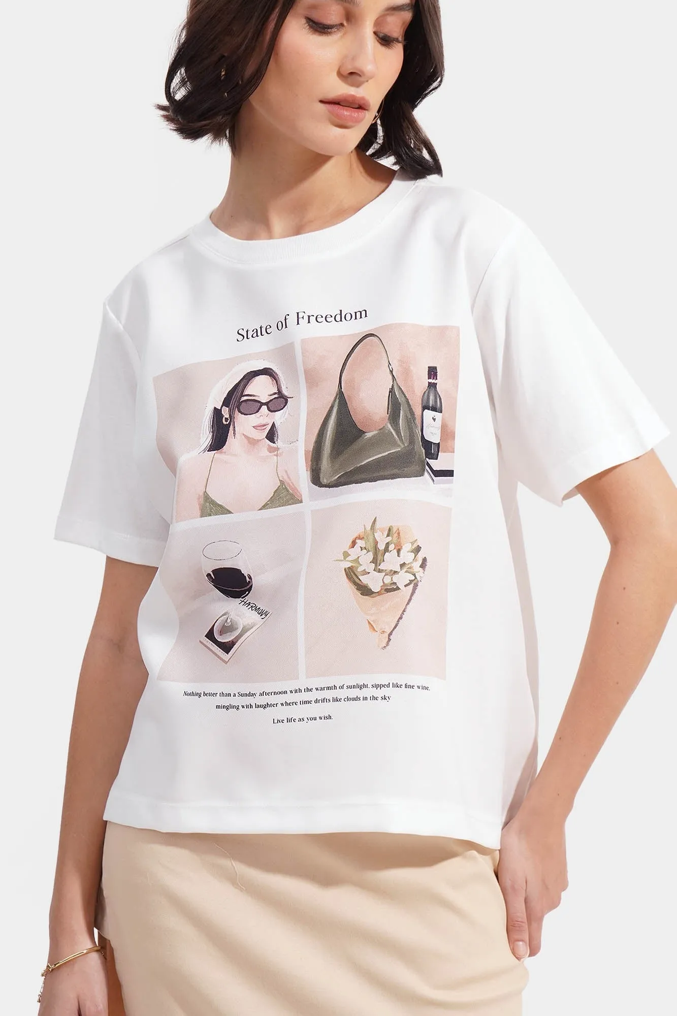State Of Freedom Boxy Graphic Tee