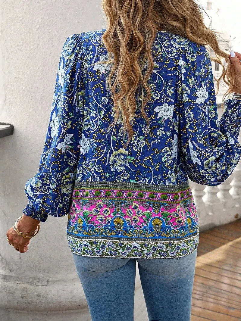 Stéphanie | Boho Floral Blouse