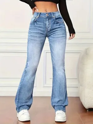 Stretch flared jeans in a vintage style