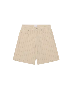 STRIPE BAGGY DENIM SHORT