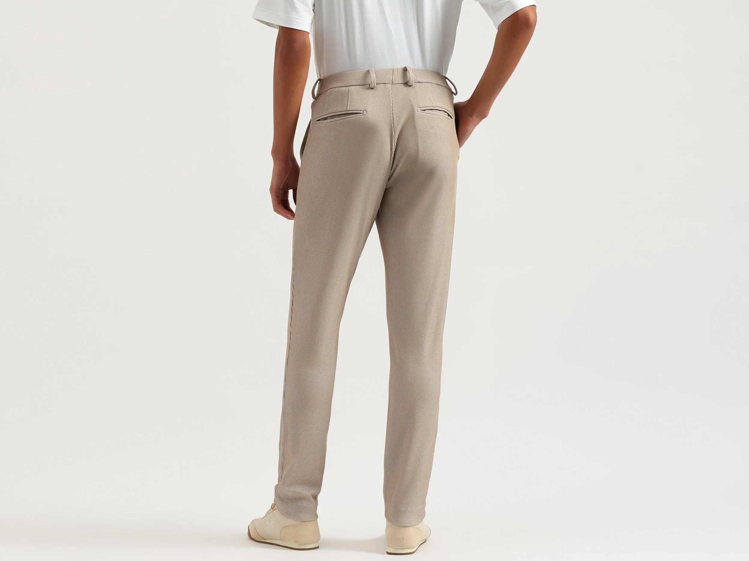 Striped Relaxed Fit Knit Cordinate Pants