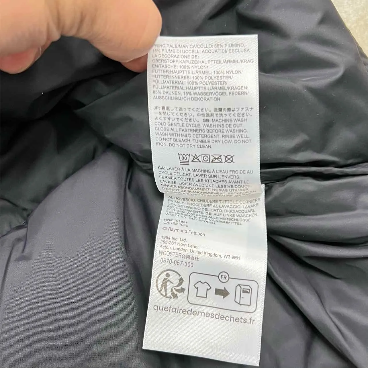 Supreme Nuptse Jacket "ANTI-GORDO" Black New Size XL