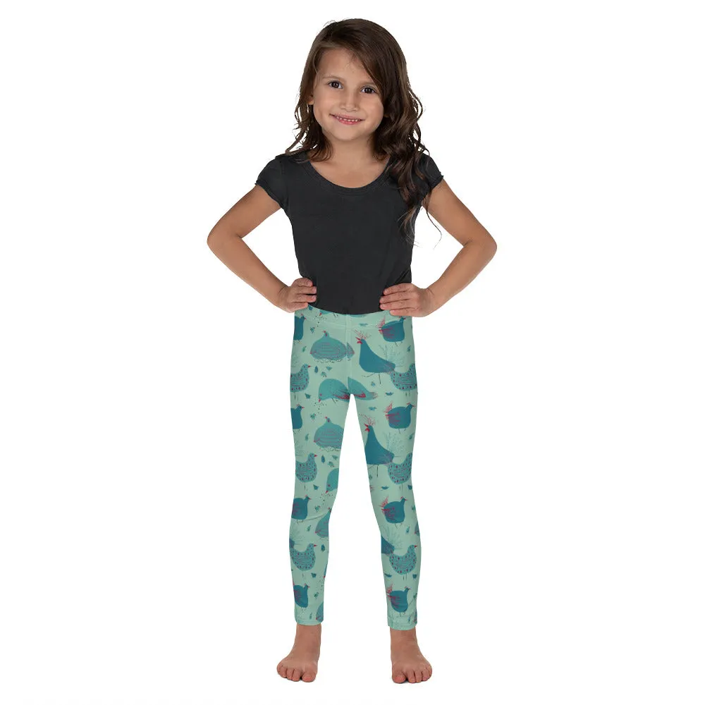 Teal Hens Kid's Leggings