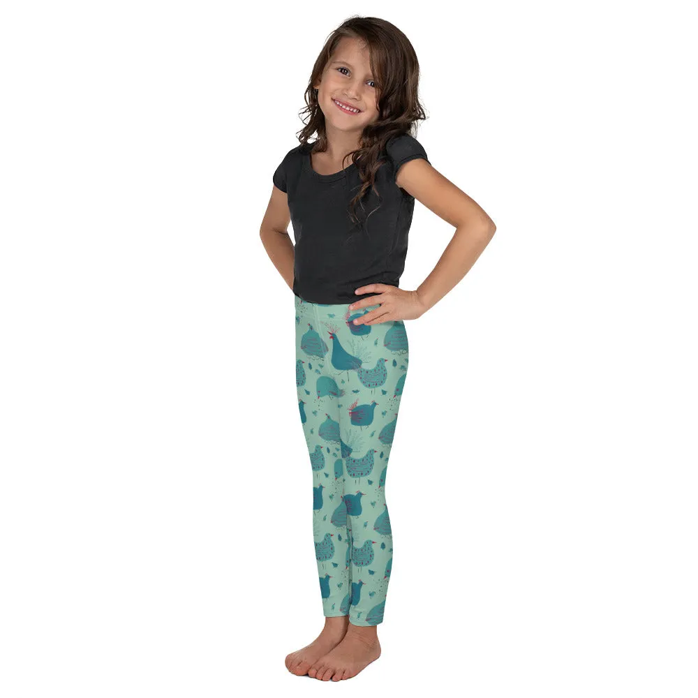 Teal Hens Kid's Leggings