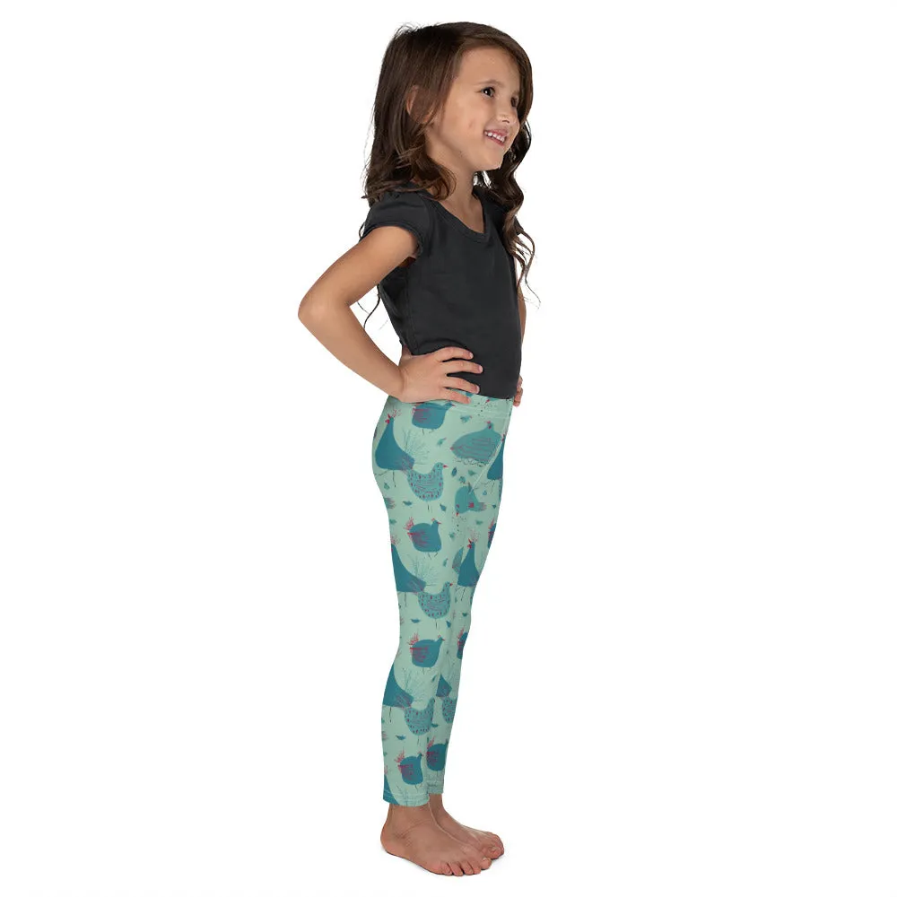 Teal Hens Kid's Leggings