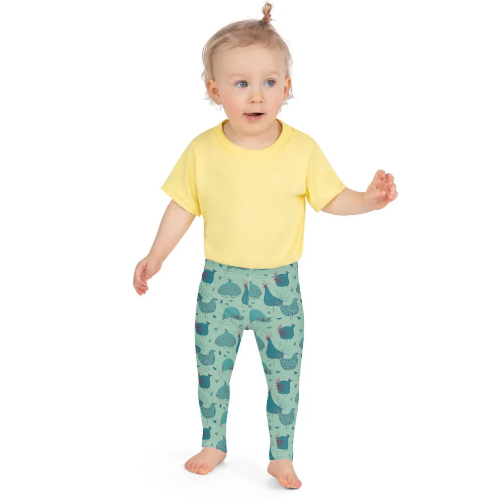Teal Hens Kid's Leggings