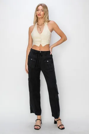 Tencel relaxed cargo pants