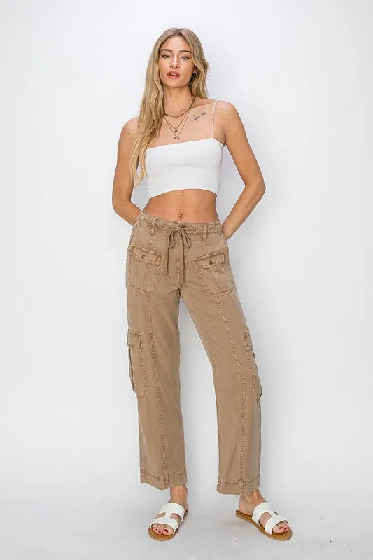 Tencel relaxed cargo pants