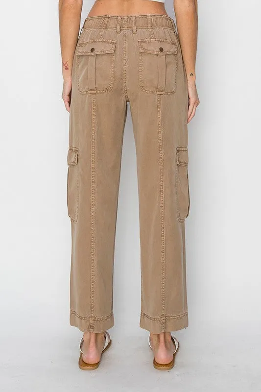 Tencel relaxed cargo pants