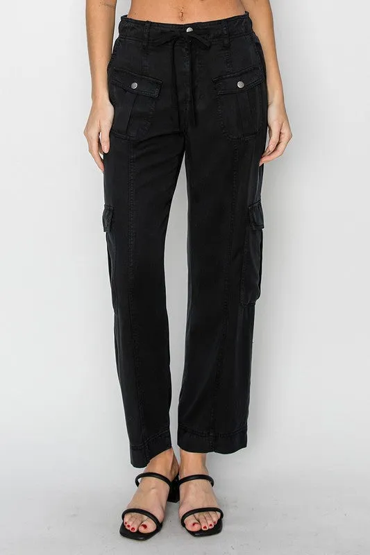 Tencel relaxed cargo pants