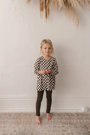 Terry peplum tunic - Check