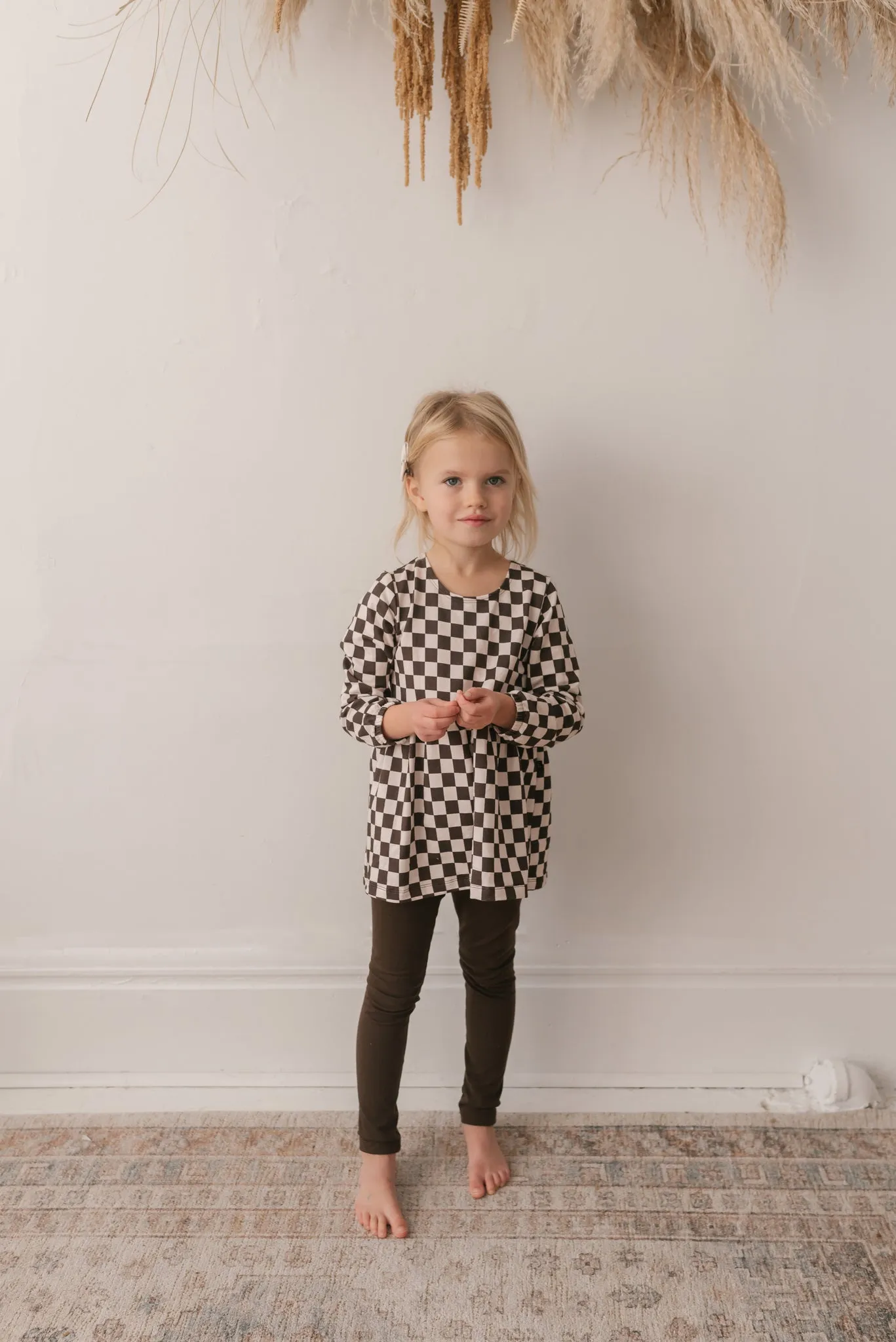 Terry peplum tunic - Check