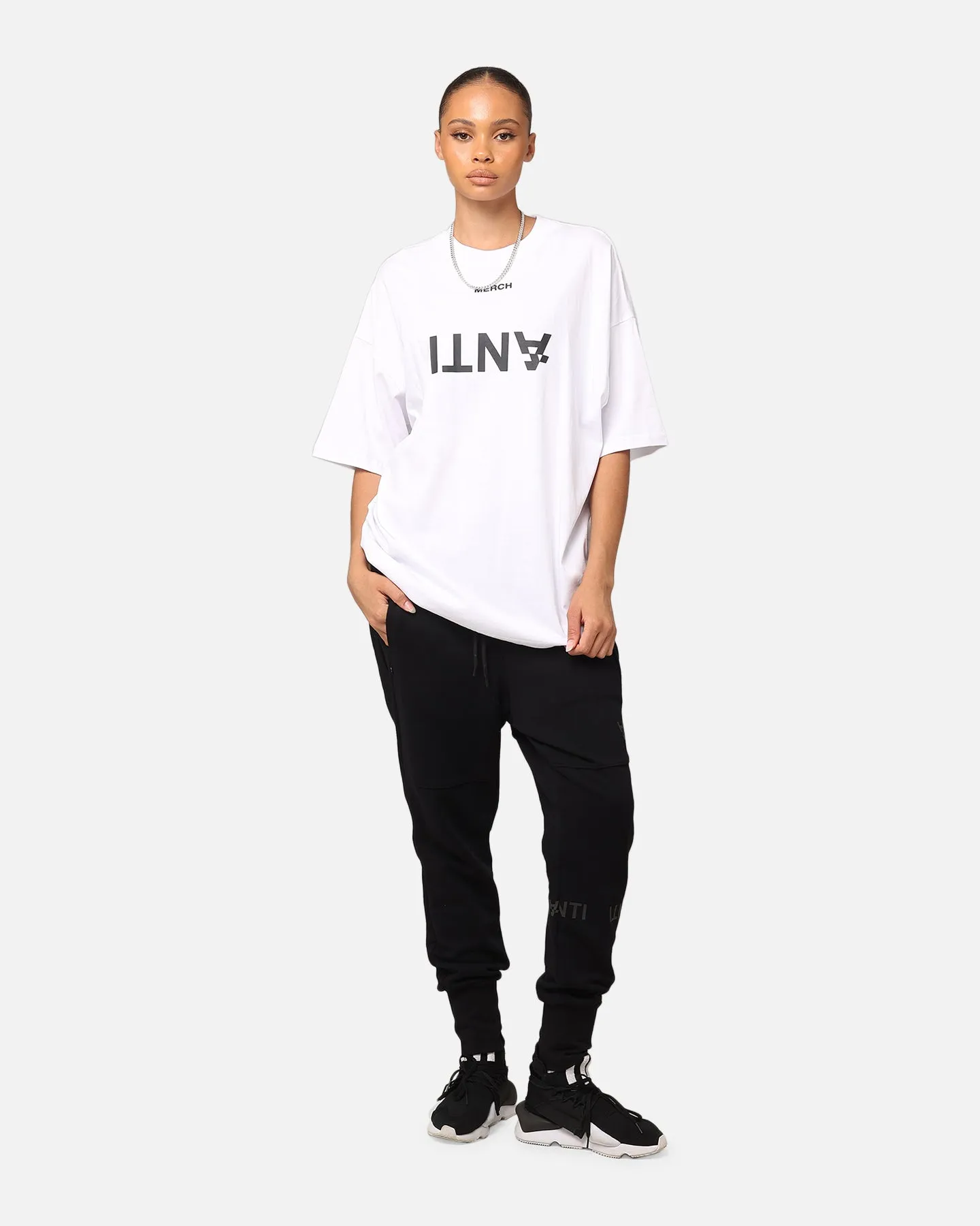 The Anti Order Merch Boxy T-Shirt White/Black