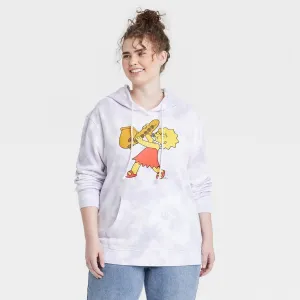 The Simpsons Women's Lisa Simpson Plus Size Saxophone Hooded Graphic Sweatshirt