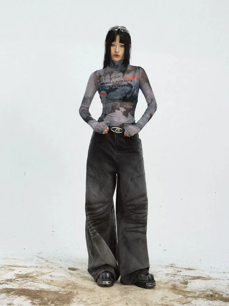 Thin mesh shirt top【s0000009203】