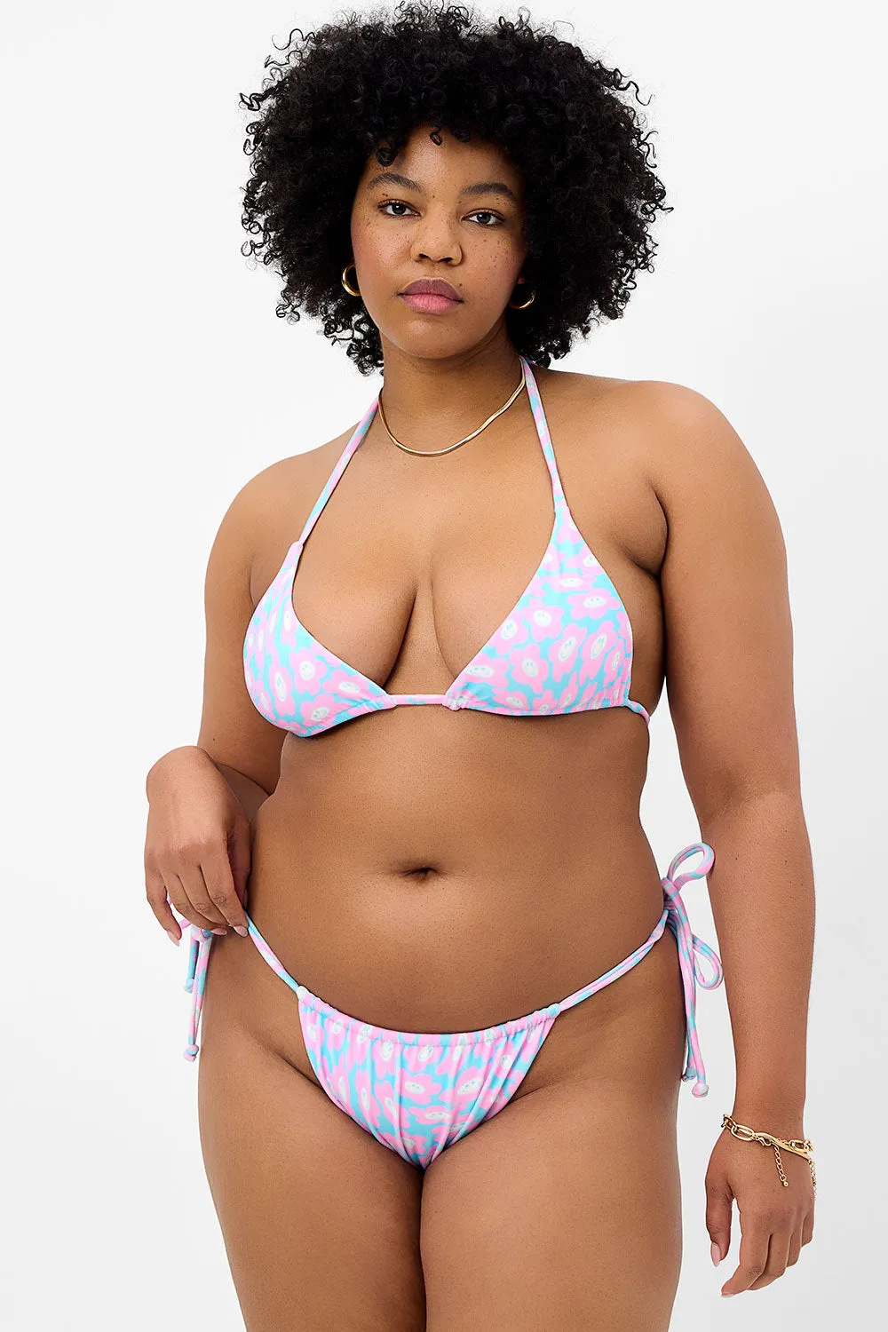 Tia Terry Triangle Bikini Top - Daisy Dream