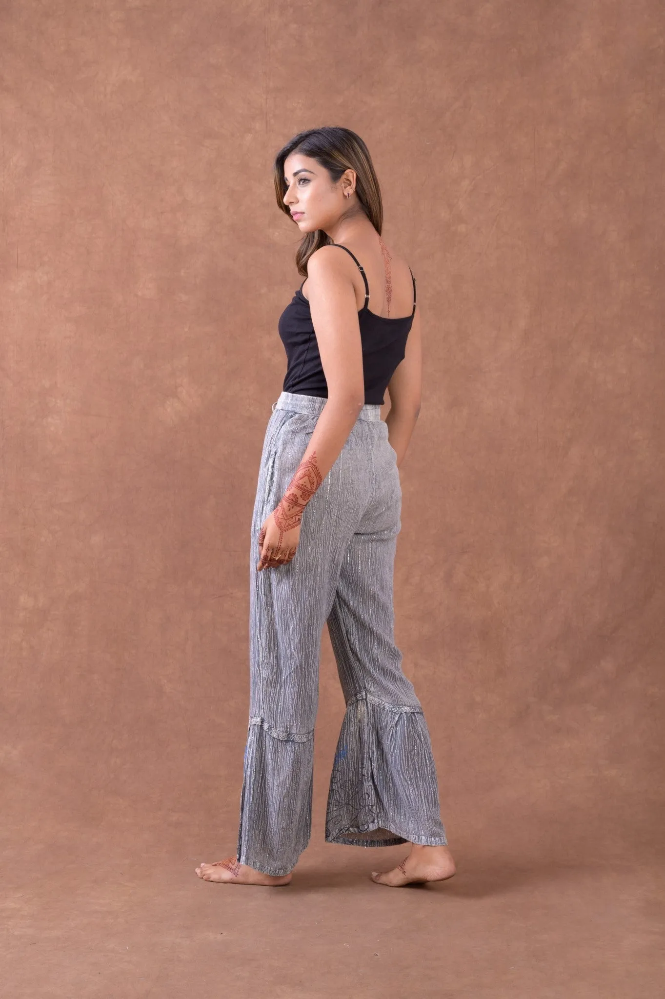 Tie Front Flowing Pants