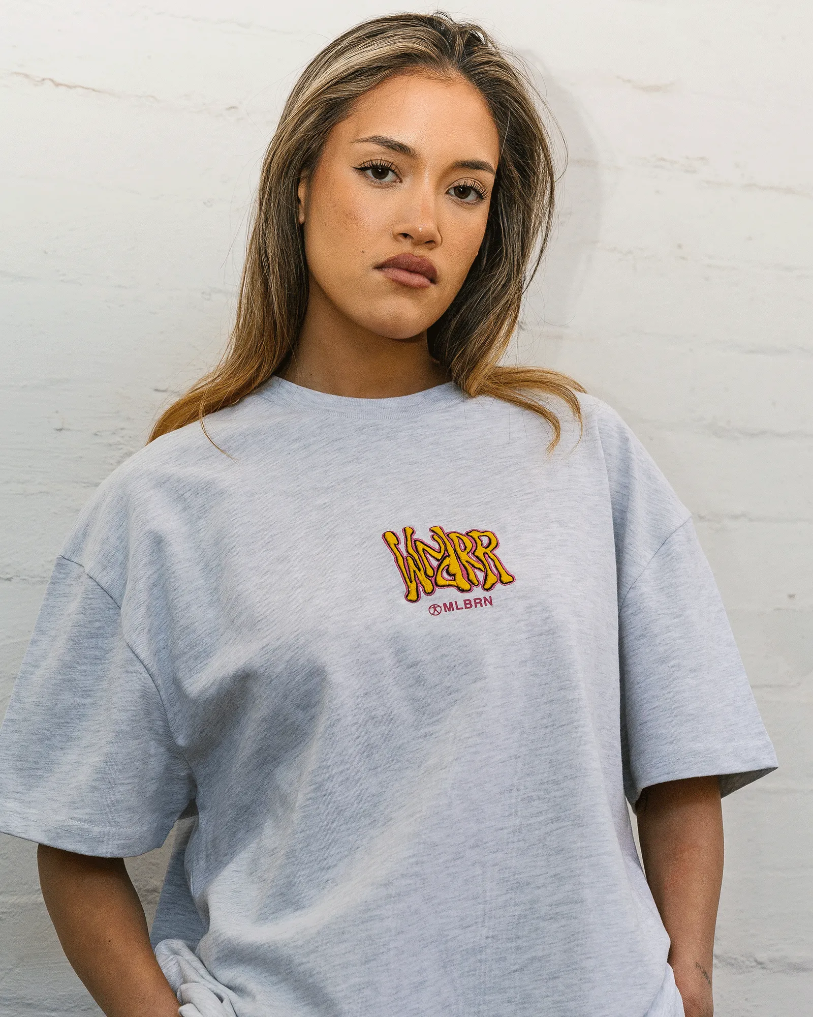 TOAST BOX FIT TEE - WHITE MARLE