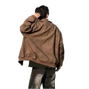 Tokyo Vintage Cropped – Distressed Leather Elegance