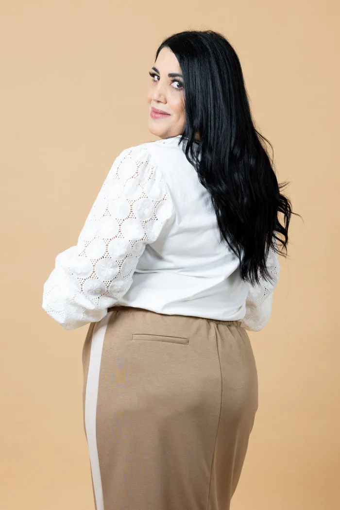 Tommy Embroidered Top - White
