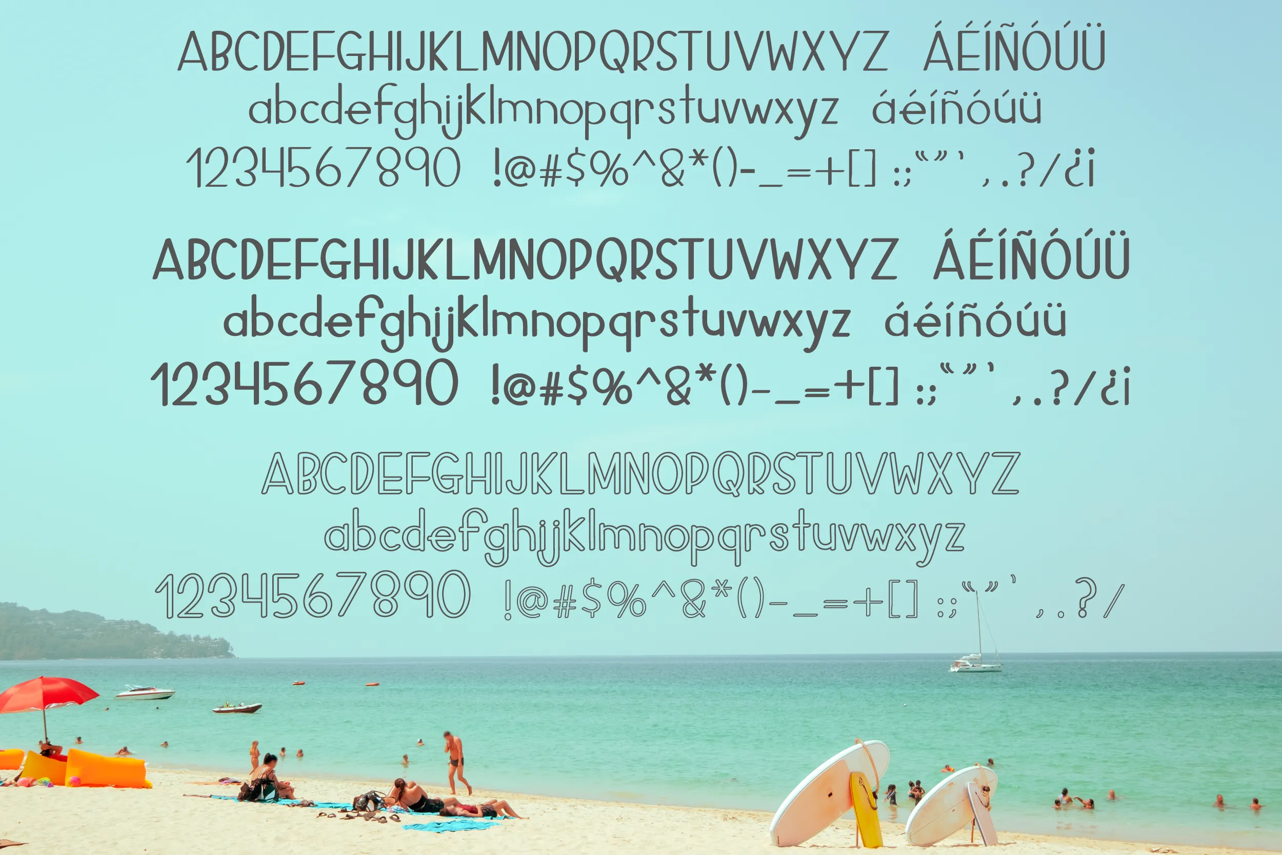 Top Heavy - 3 Funky Handwritten Fonts in 1!