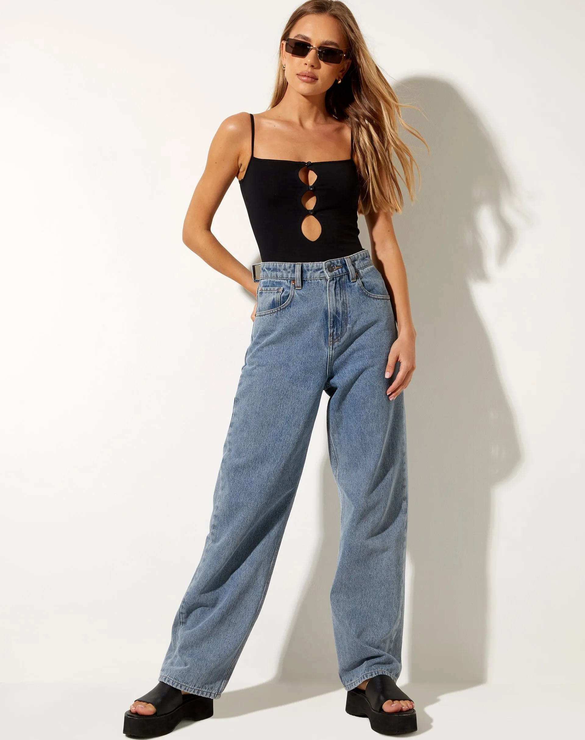 Torri Cutout Bodice in Black