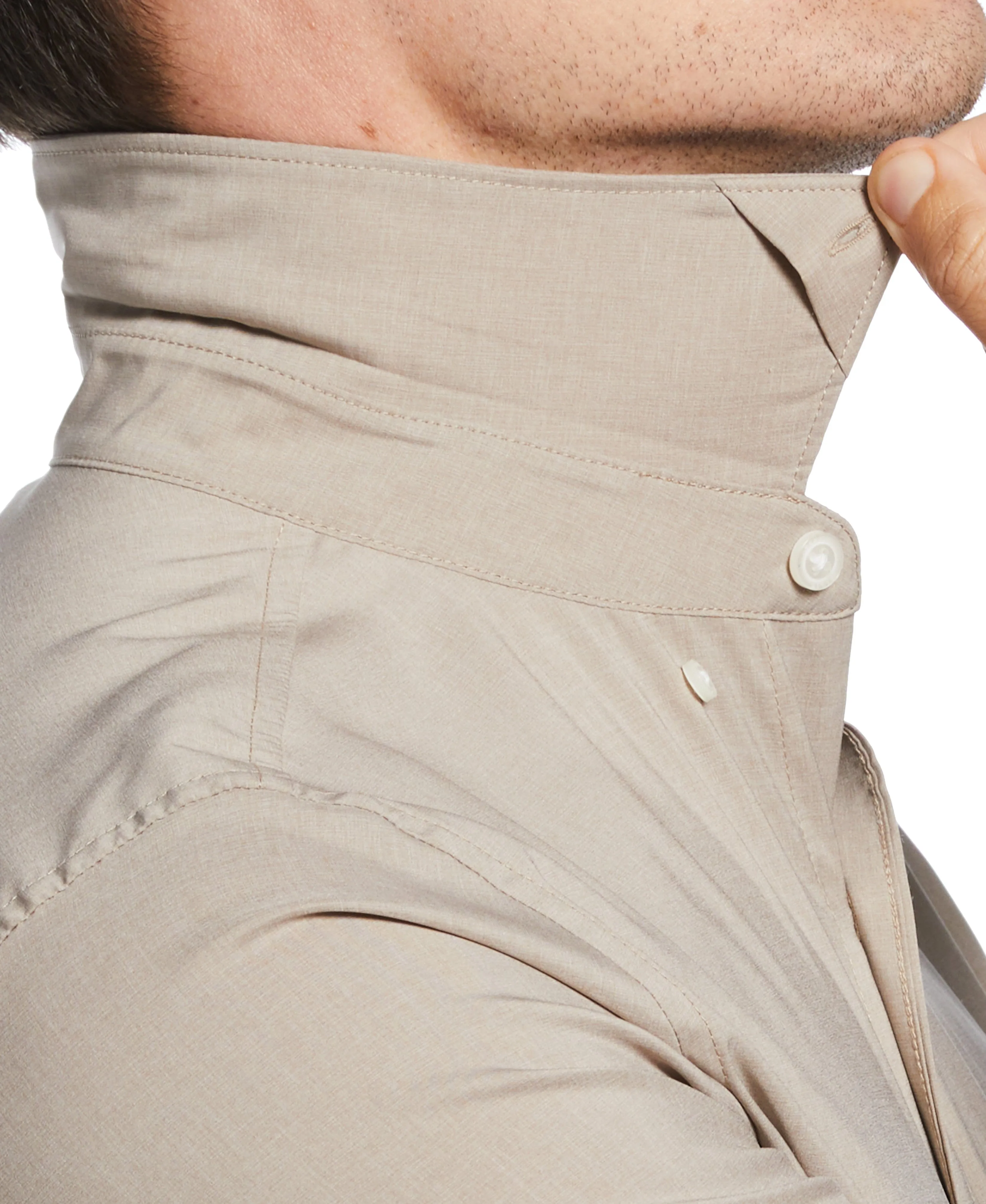 Total Stretch Slim Fit Heather Pocket Shirt