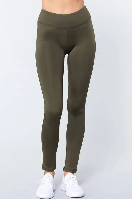 True Olive Workout Ankle Length Pants