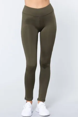 True Olive Workout Ankle Length Pants