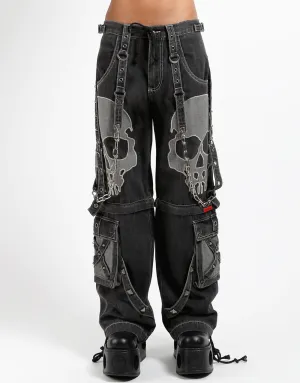 UNISEX Black Denim Dark Street Scare Pants