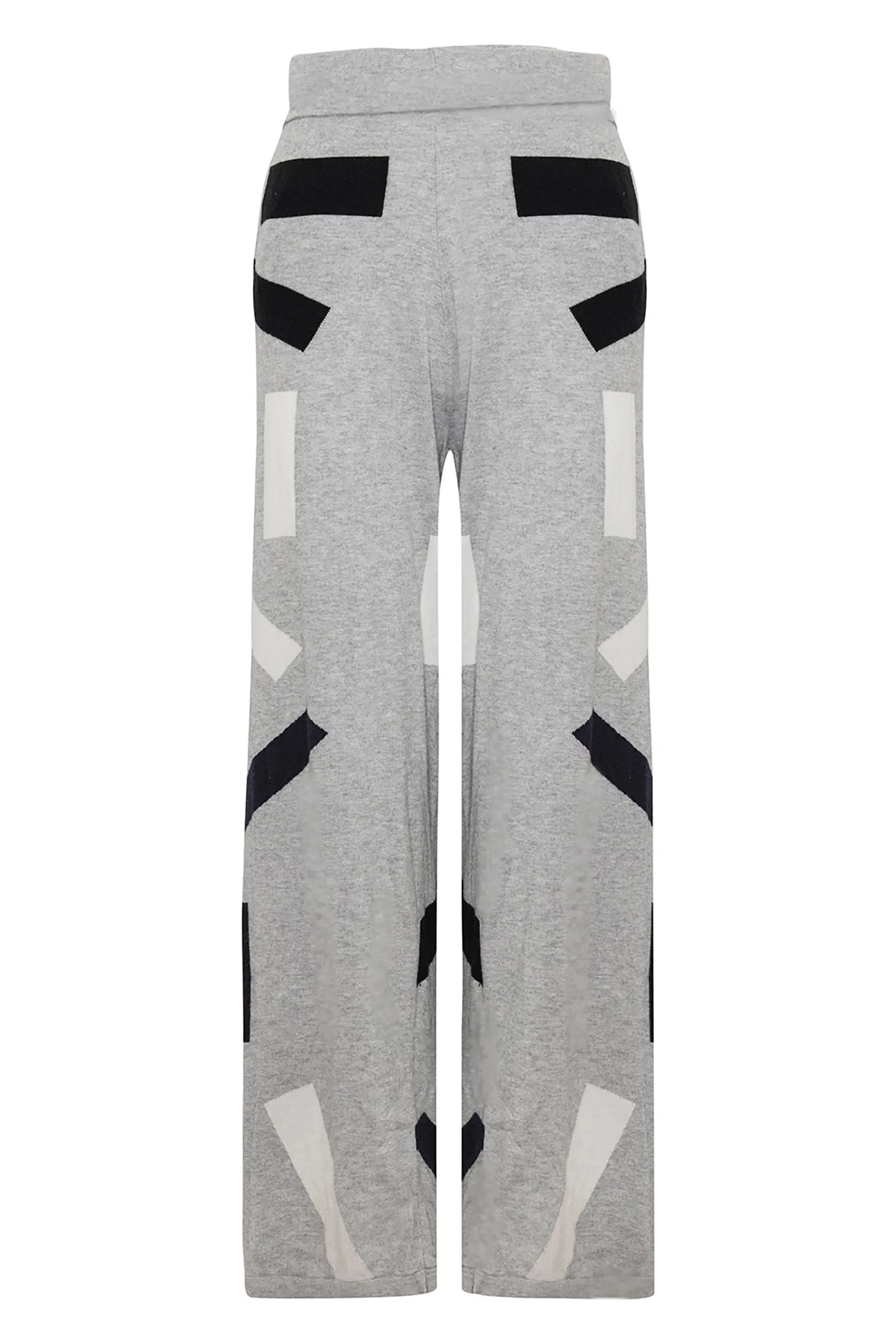 Unisex Cashmere Block Trousers Grey