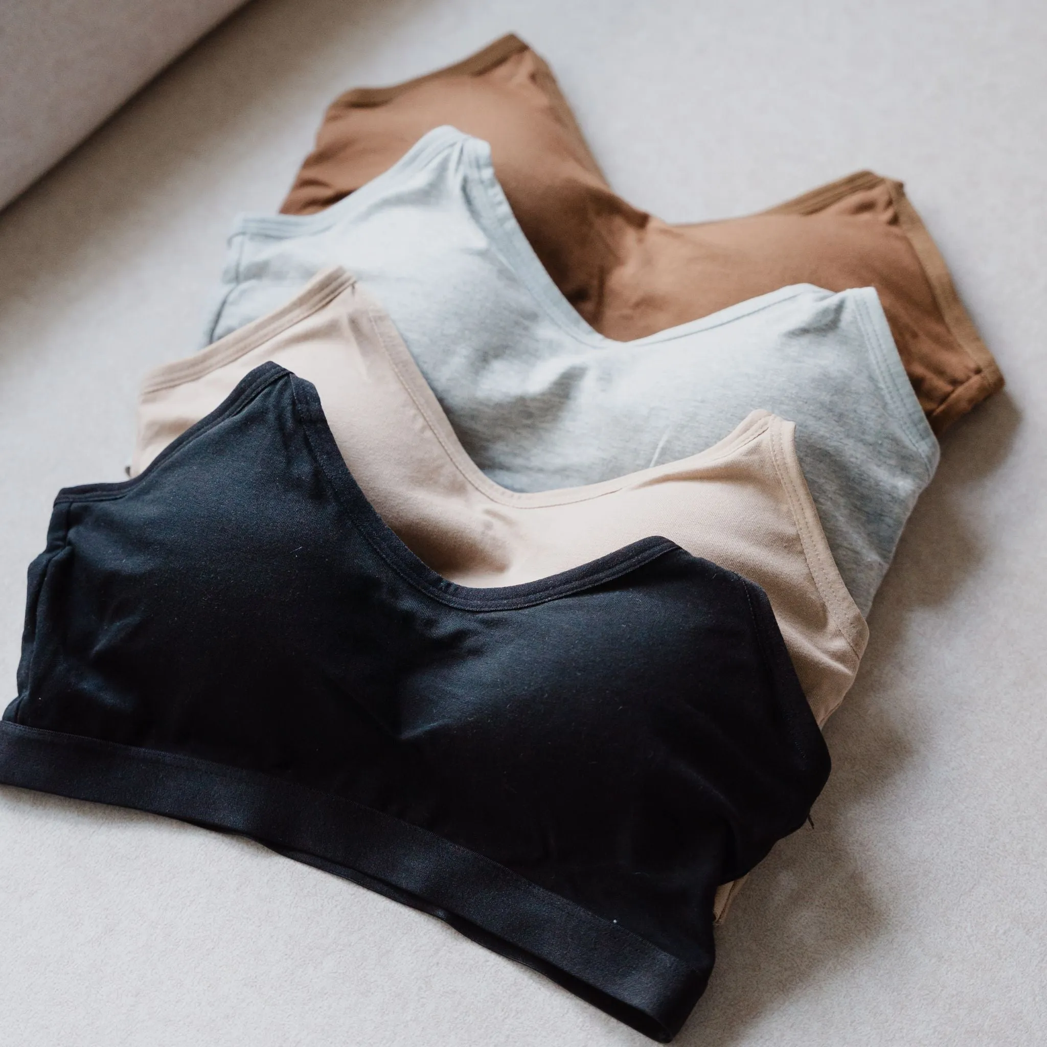 Urban Edge! Mini-Crop Sweetheart Bra Top (Solid Cotton) in Black