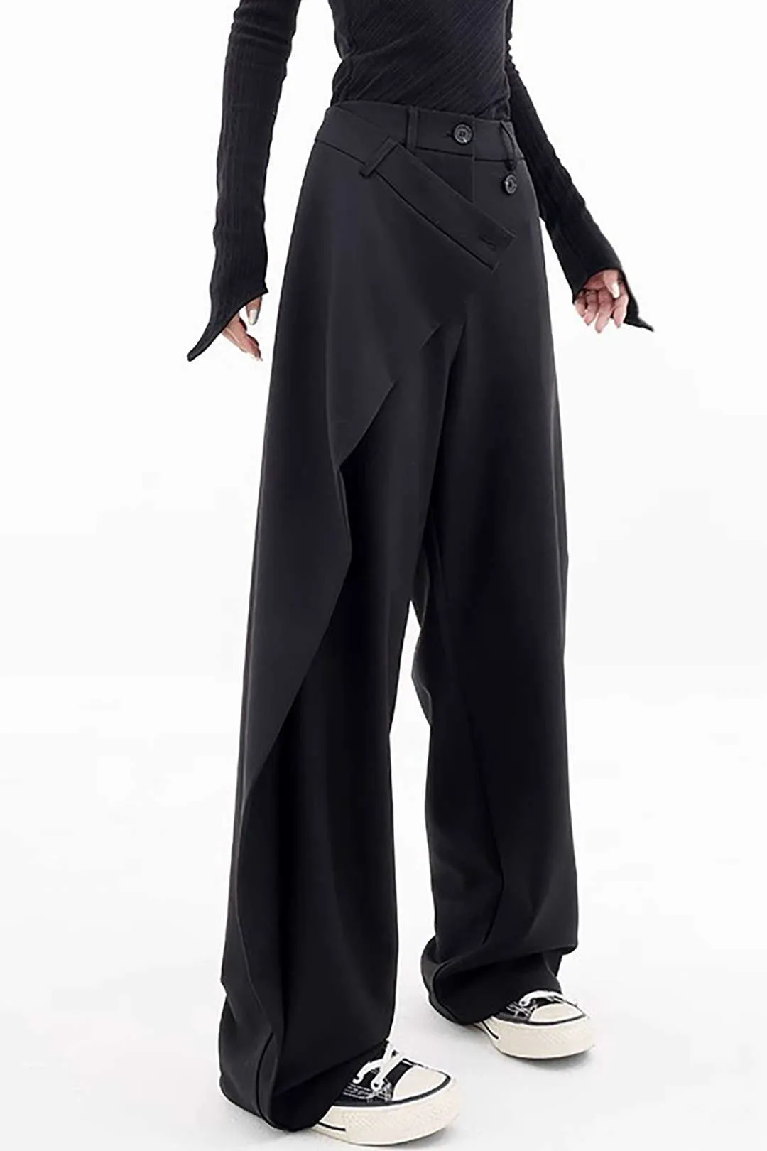 Ursula - Stylish Draped Wrap Women's Suit Pants