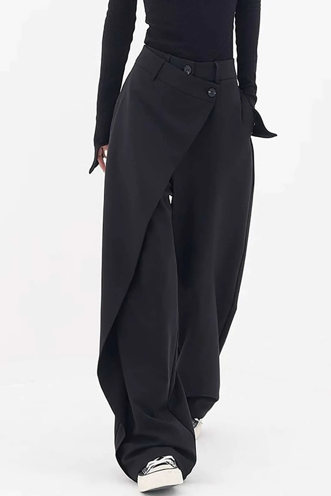 Ursula - Stylish Draped Wrap Women's Suit Pants