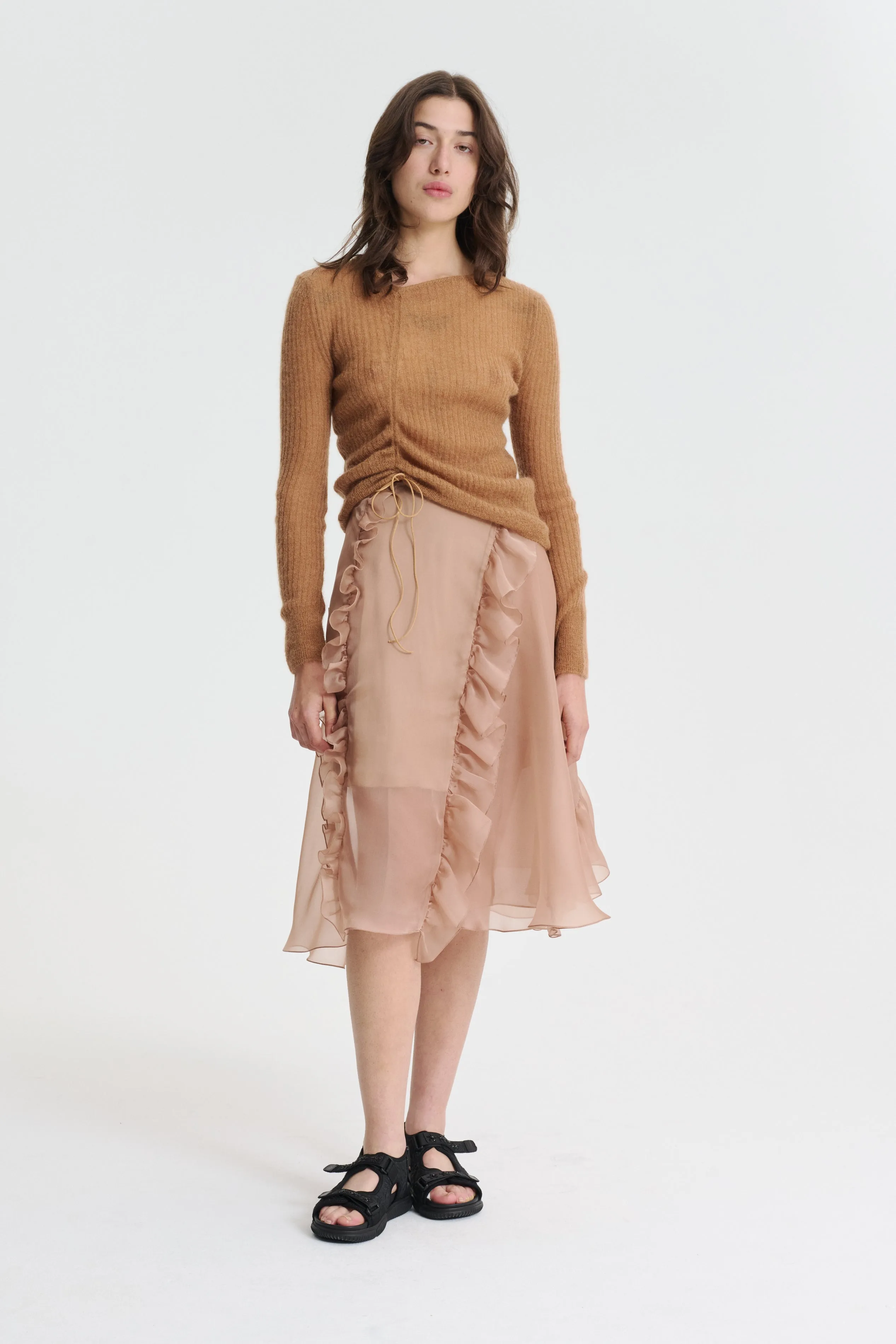 USSI | PULLOVER MOHAIR KNIT CHESTNUT