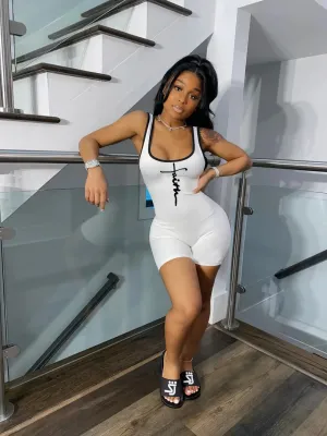 Vibe Fit Bodycon Romper – Scoop Neck One-Piece