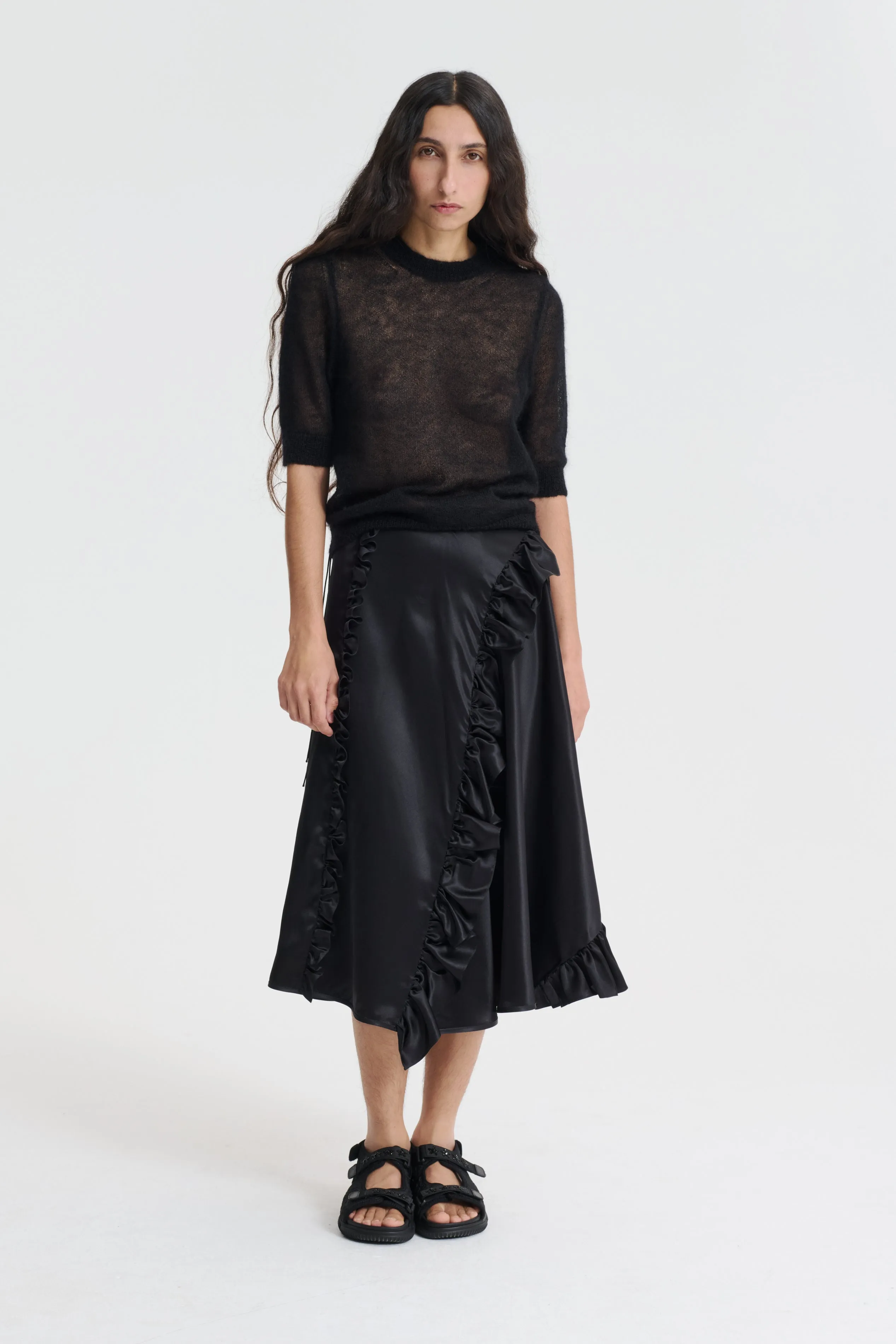 VIDEL | TOP MOHAIR KNIT BLACK