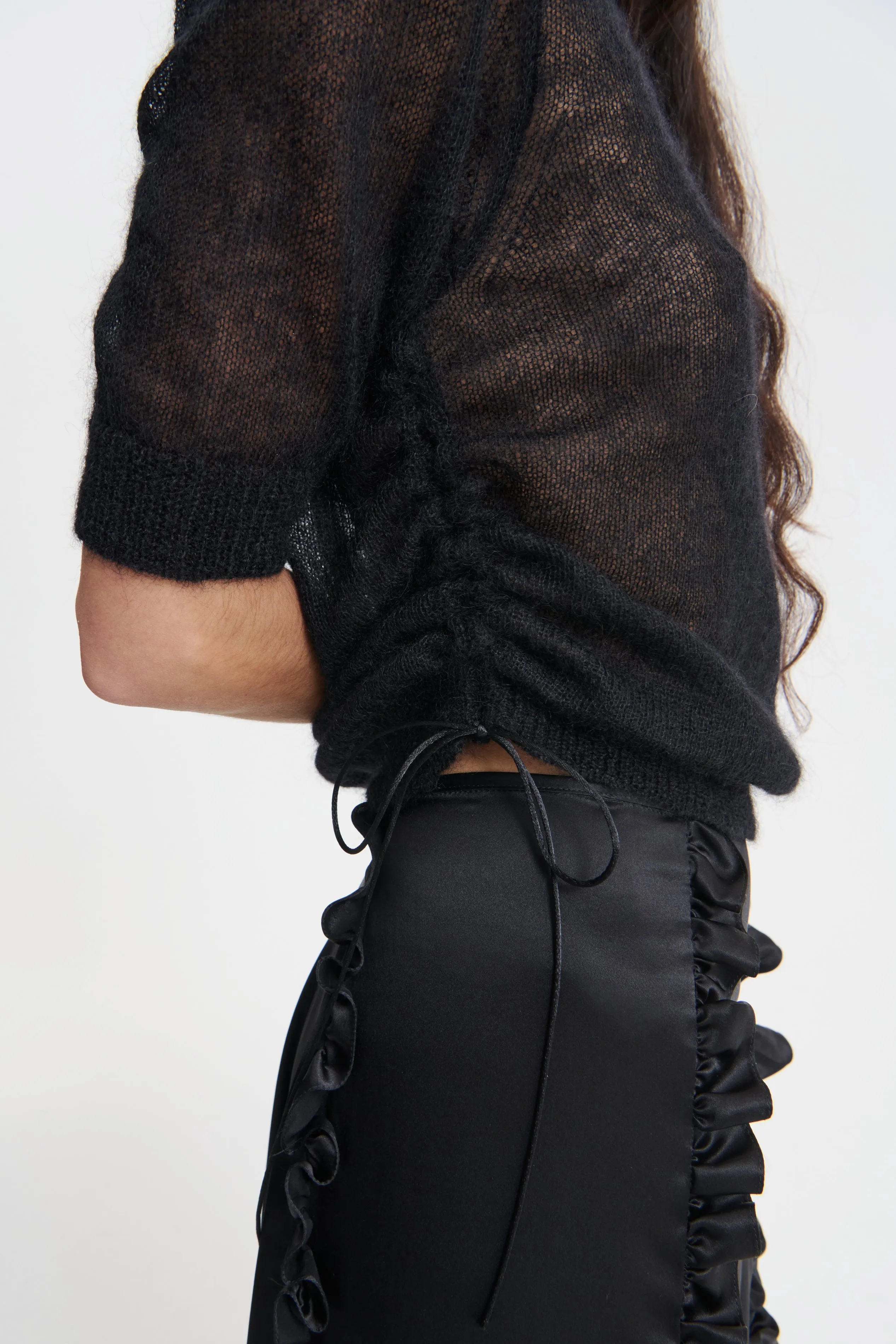 VIDEL | TOP MOHAIR KNIT BLACK