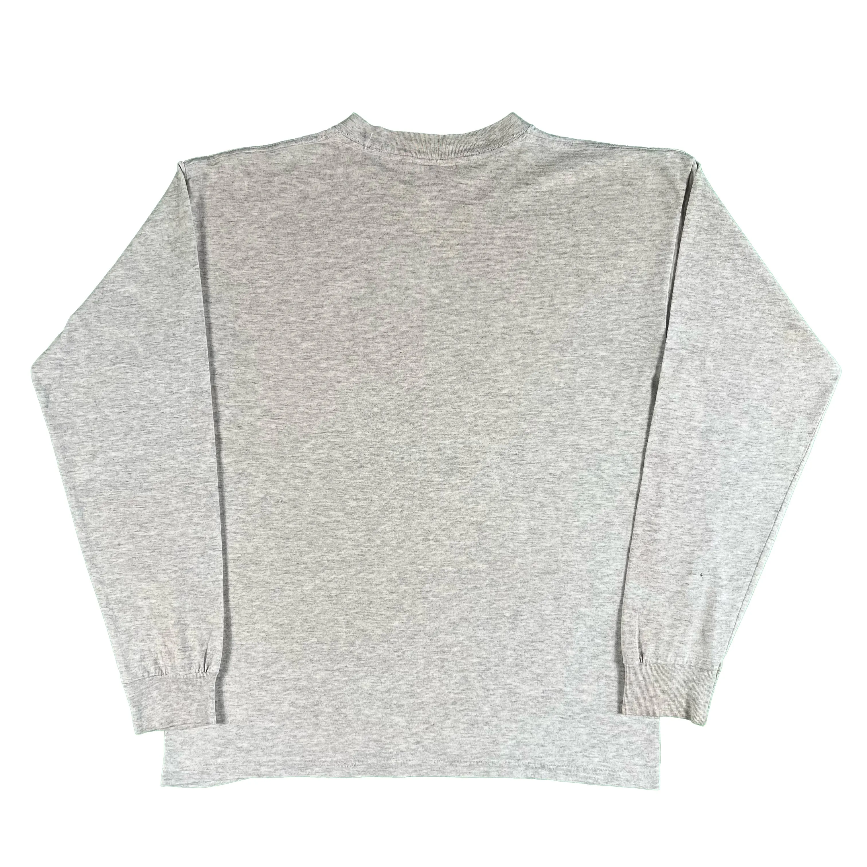 Vintage Blank Grey Long Sleeve Tee- SELECT SIZE