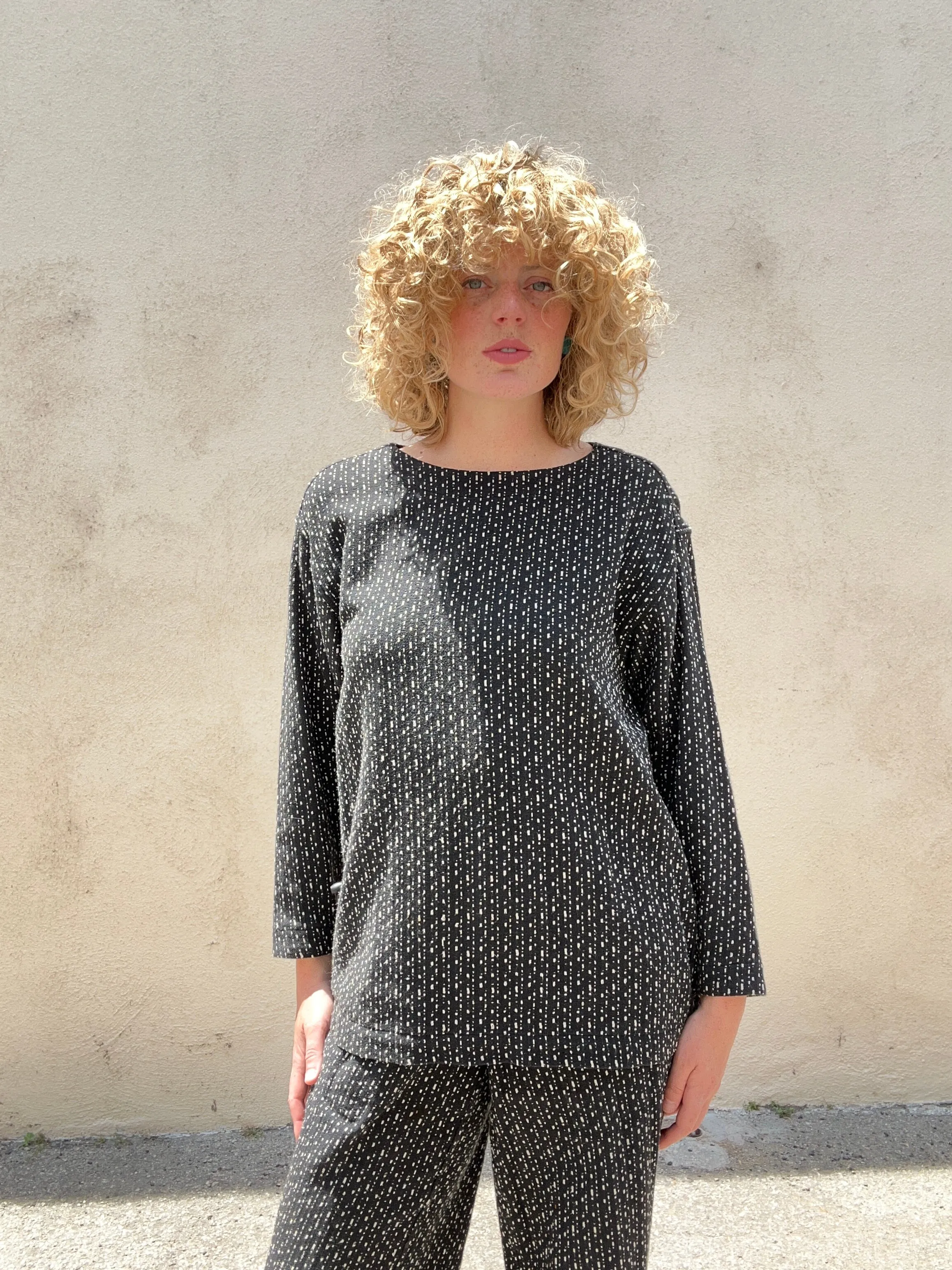 Vintage Issey Miyake Black and White Pattern Three-Piece Set