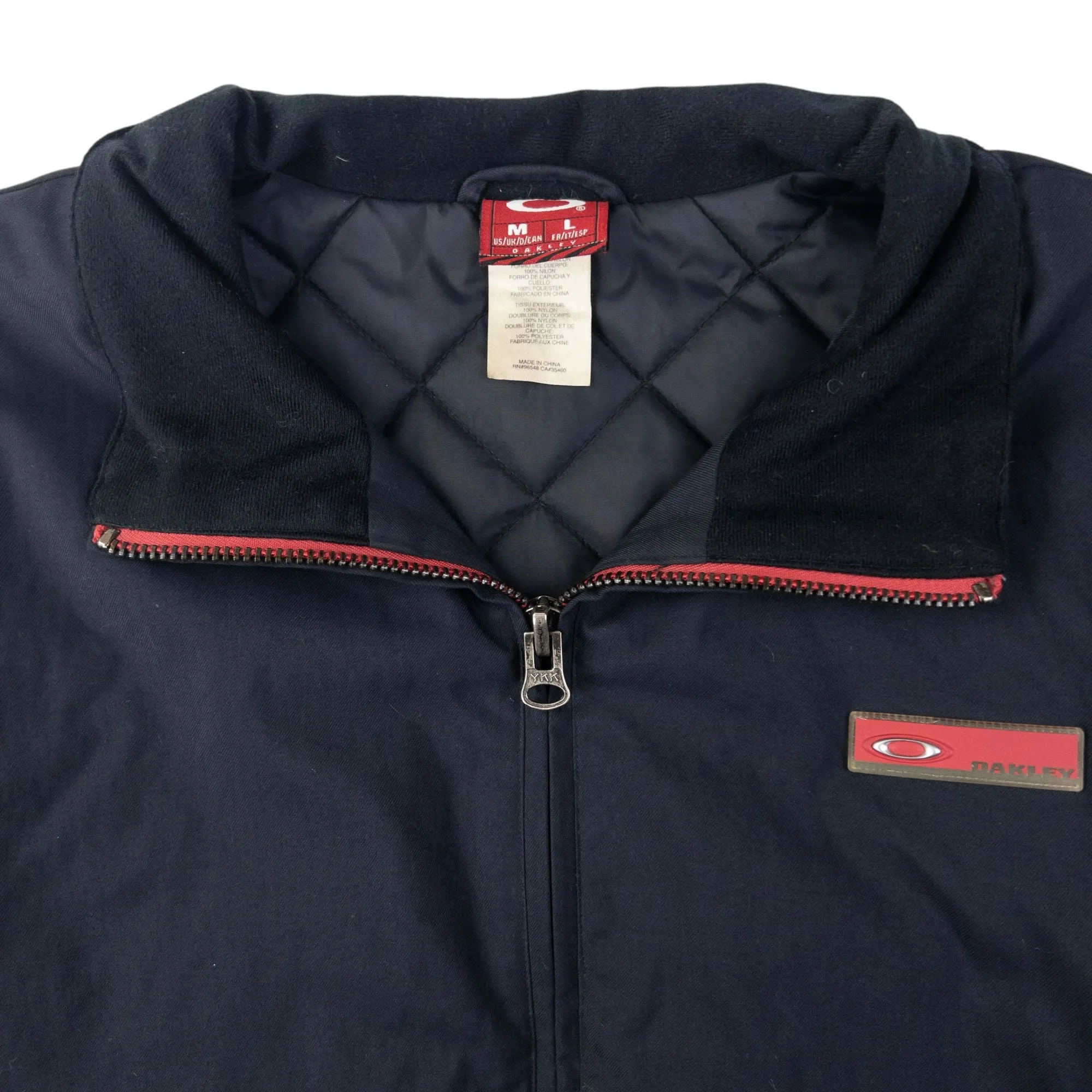 Vintage Oakley Zip Up Padded Jacket Size L