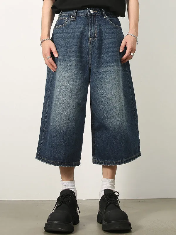 Vintage Oversize Verkürzte Zerrissene Baggy Jeans