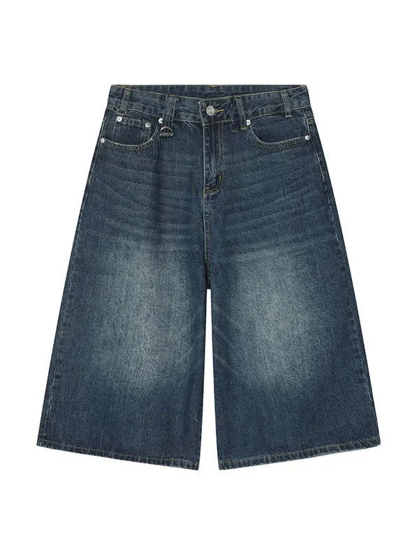 Vintage Oversize Verkürzte Zerrissene Baggy Jeans