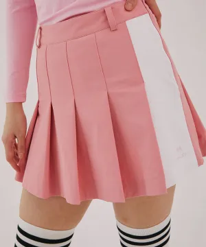 [Warehouse Sale] Haley Golf Wear Women Color Pleated Skirt Pink