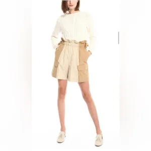 WEEKEND MAXMARA Label-cut Baggy Shorts. Size IT40 US4-6 165/88A.