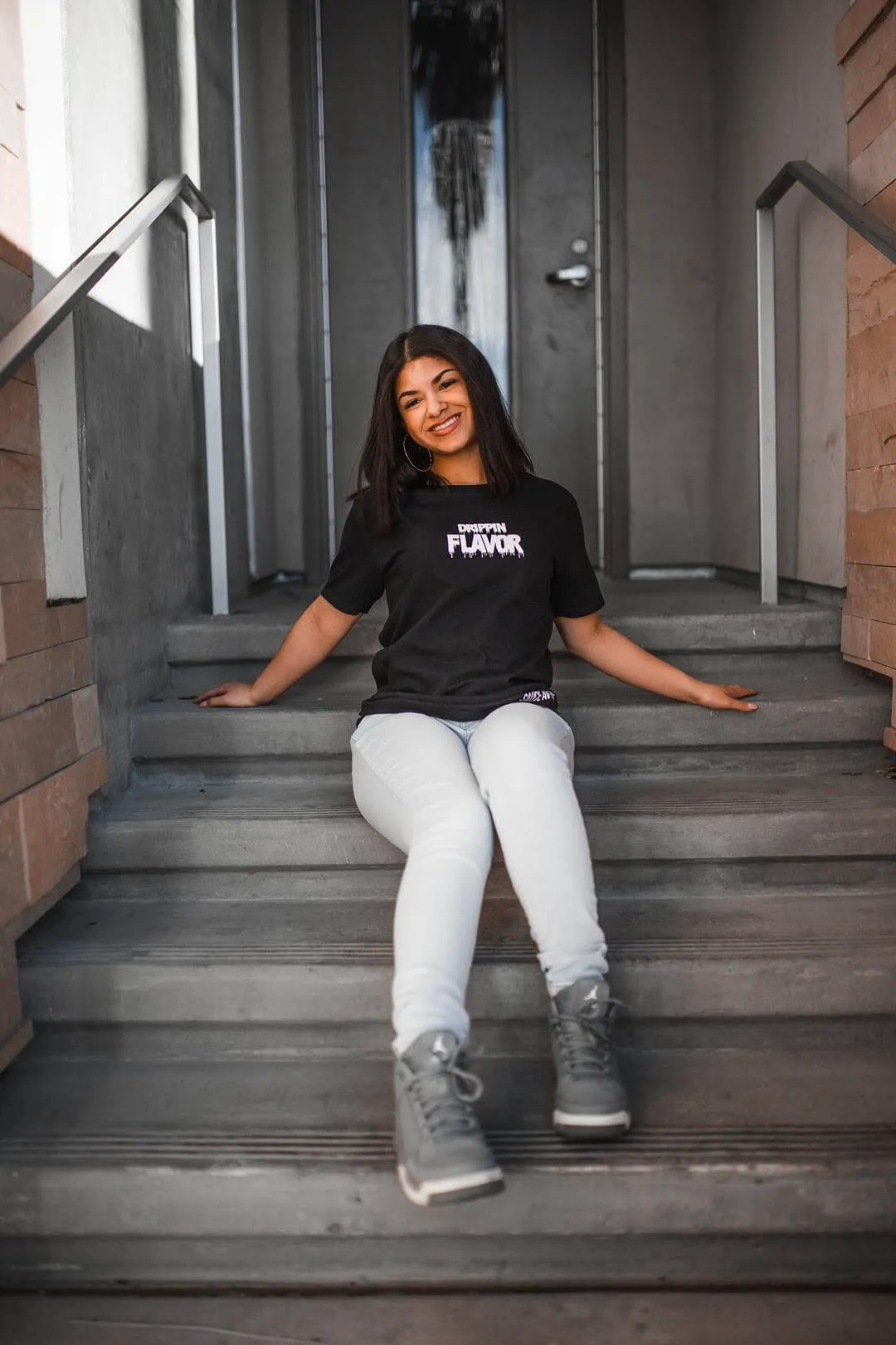 White Drippin Flavor | Black Tee