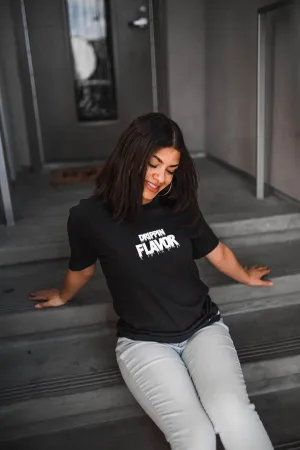 White Drippin Flavor | Black Tee